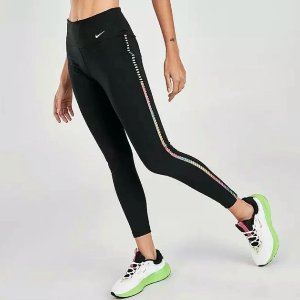 NWT Nike Women's Nike One Rainbow Ladder 7/8 Leggings